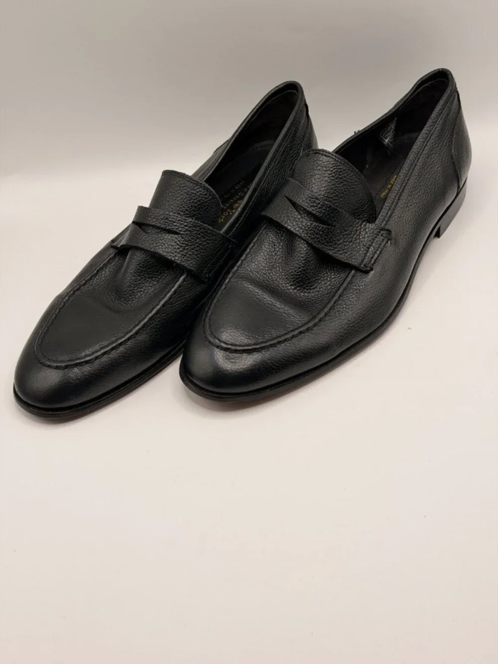 To Boot New York Men's Ravello Slip On Black Leather Penny Loafers Sz 8.5